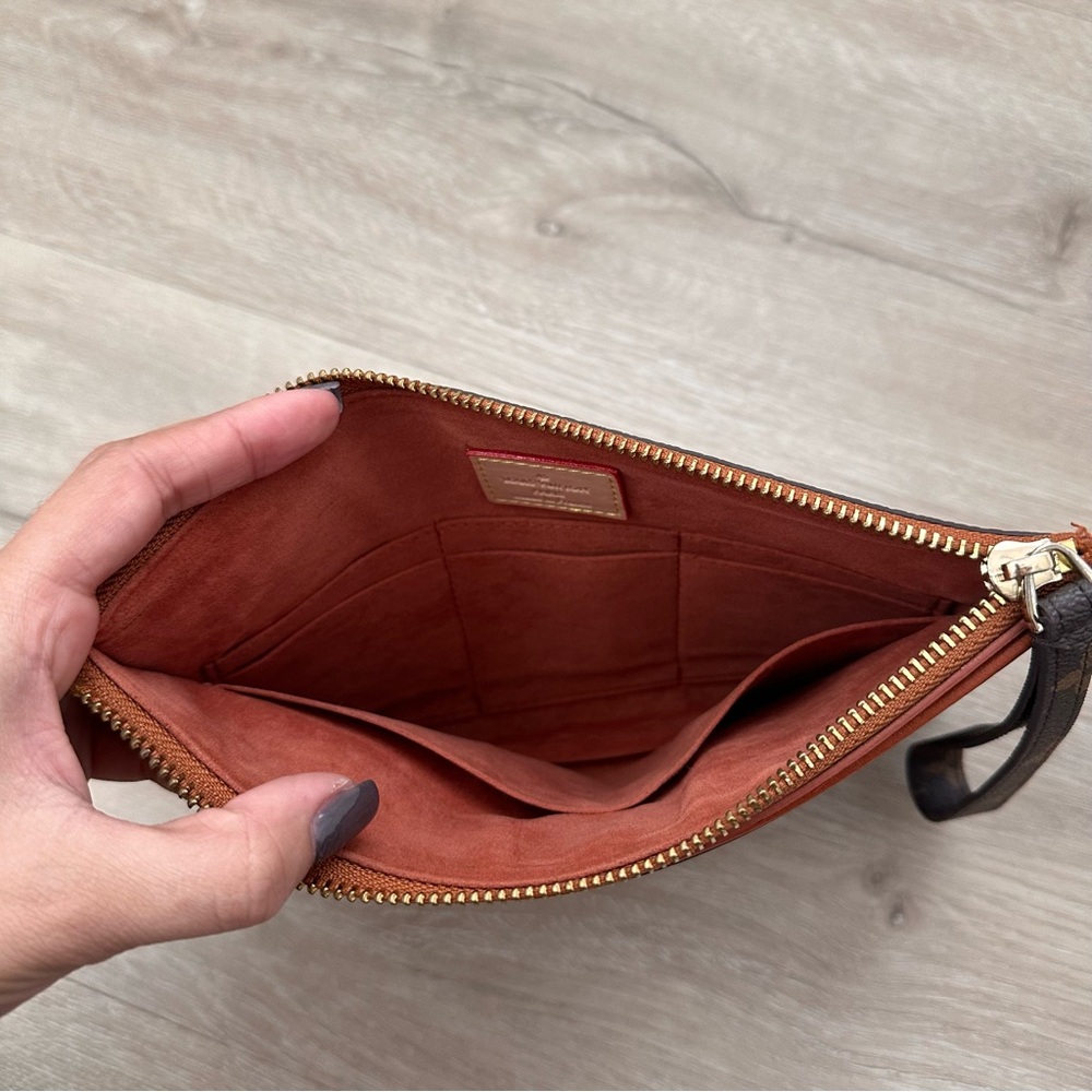 Louis Vuitton Brown Monogram Wristlet Bag, like new - Picture 11 of 17